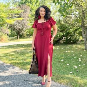 Bloom Chic BurgundyDress